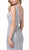 Dancing Queen - 2791 V-Neck Fitted Sheath Prom Dress In Silver
