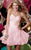 Alyce Paris  - 3545 Strapless  Flared Ruffles Cocktail Dress in Pink
