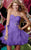 Alyce Paris  - 3545 Strapless  Flared Ruffles Cocktail Dress in Purple