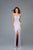 Scala - 48940 Embellished Halter Gown with Slit In Purple and Silver