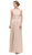 Eureka Fashion - 2800 Strapless Shirred Bodice A-Line Gown In Neutral