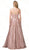 Dancing Queen - 2804 Sweetheart A-Line Prom Gown In Pink and Gold