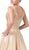 Dancing Queen - 2805 Plunging V-Neck A-Line Prom Gown In Neutral