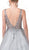 Dancing Queen - 2816 Beaded V-Neck Prom Dress in Silver