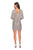 La Femme - 28194 Long Sleeve Sequins Embellished Slip Dress In Silver