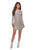 La Femme - 28194 Long Sleeve Sequins Embellished Slip Dress In Silver