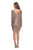 La Femme - 28194 Long Sleeve Sequins Embellished Slip Dress In Pink and Gold