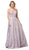 Dancing Queen - 2820 Beaded Off-Shoulder Pleated Ballgown In Pink