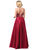 Dancing Queen - 2828 Embellished Halter A-line Gown In Red