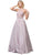 Dancing Queen - 2829 Embroidered Halter Neck Ballgown In Pink