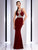 Clarisse - 2839 Bedazzled Halter Sheath Dress in Red