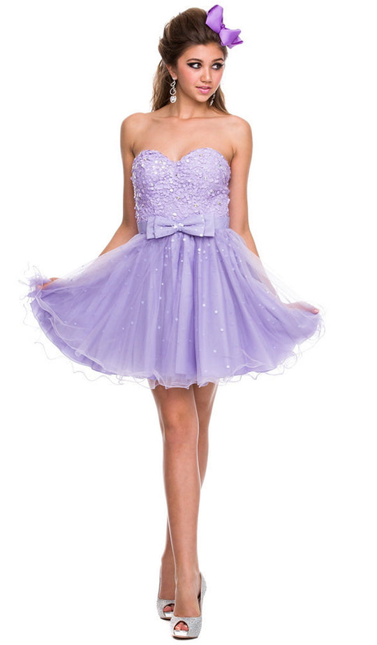 Sequined Sweetheart Tulle A-line Dress
