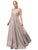 Dancing Queen - 2867 Sleeveless Plunging V-neck A-line Gown In Pink