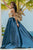 28892 Illusion Bodice Satin A-Line Gown