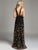 Lara Dresses - Embroidered Halter Illusion A-Line Evening Gown with Beaded Trimmings 33220 in Black and Multi-Color