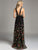 Lara Dresses - Embroidered Halter Illusion A-Line Evening Gown with Beaded Trimmings 33220 in Black and Multi-Color