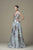 Saiid Kobeisy - RTWSS19-28 Bedazzled Plunging V-neck A-line Dress In Blue