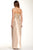 Sue Wong - Embellished Taffeta Gown N3445 in Neutral and Gold