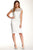 Sue Wong - Embellished Pattern Satin Sheath Dress C4201 in White