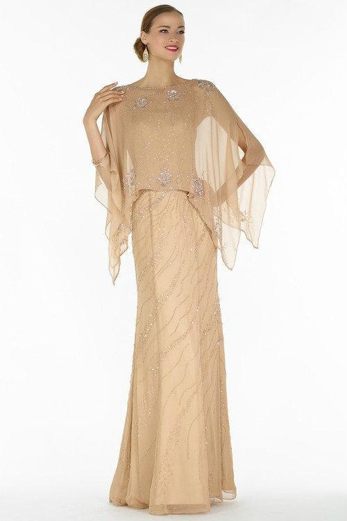 ALYCE PARIS MOTHER OF THE BRIDE - DRESS IN TAUPE  29088
