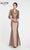 Alyce Paris Black Label - 29143 Classy Lace V Neck Mermaid Gown in Brown