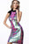 Jovani - 2930 Sequined High Neck Sheath Dress In Multi-Color