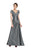 Alyce Paris 29357 Cap Sleeve Lace Ornate Empire Trumpet Gown - 2 pcs Pewter In Size 16 and 24 Available