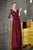 Alyce Paris - 29364 Ruched V-neck A-line Dress in Red