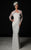 Daymor Couture - Ruffled Bodice Evening Gown with Bolero Jacket  501 in White