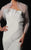 Daymor Couture - Ruffled Bodice Evening Gown with Bolero Jacket  501 in White