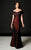 Daymor Couture - Off Shoulder Sheer Textured Evening Gown 503 in Cinammon