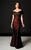 Daymor Couture - Off Shoulder Sheer Textured Evening Gown 503 in Red