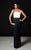 Daymor Couture - Pleated and Sequined Sheath Dress 504 in Black and White