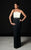 Daymor Couture - Pleated and Sequined Sheath Dress 504 in Black and White