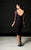 Daymor Couture - Quarter Sleeve Sheer Cocktail Dress 506 in Purple