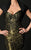 Daymor Couture - Gilded Applique Evening Gown and Bolero Jacket 514 in Black