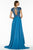 Alyce Paris Black Label - 29627 Asymmetrical Pleated Bodice Gown in Blue