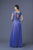 Alyce Paris - Beaded Lace Illusion Bateau Evening Gown 29655 - 2 Pcs Blue Iris in Sizes 4 and 6 and 1 Pc Navy in Size 10 Available