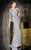 Alyce Paris Black Label - 29681 Ornate Draped Sheath Gown in Silver