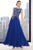 Alyce Paris Black Label - 29703 Beaded Bateau Neckline Evening Gown in Blue