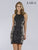 Lara Dresses - 29718 Strappy Sequined Halter Cocktail Dress In Black and Silver