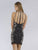 Lara Dresses - 29718 Strappy Sequined Halter Cocktail Dress In Black and Silver