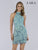 Lara Dresses - 29719 Bead Embellished High Halter Cocktail Dress In Blue