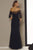 Alyce Paris Black Label - 29722 Bedazzled Illusion Off-shoulder Dress in Blue