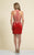 Dave & Johnny - 2973 Gilt Lace Cutout Bodice Cocktail Dress in Red