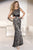 Alyce Paris - Long Lace Dress In Black Nude 29744 in Black and Neutral