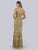 Lara Dresses - 29744 Embellished Plunging V-neck Sheath Dress In Nude