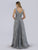 Lara Dresses - 29751 Embellished V-neck A-line Gown In Blue