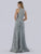 Lara Dresses - 29758 Embroidered High Halter A-line Gown In Blue