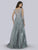 Lara Dresses - 29761 Leaf Motif Embroidered Long Sleeve Gown In Green